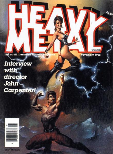 Heavy Metal November 1985 magazine back issue Heavy Metal magizine back copy Heavy Metal cover artwork by Boris Vallejo magazine