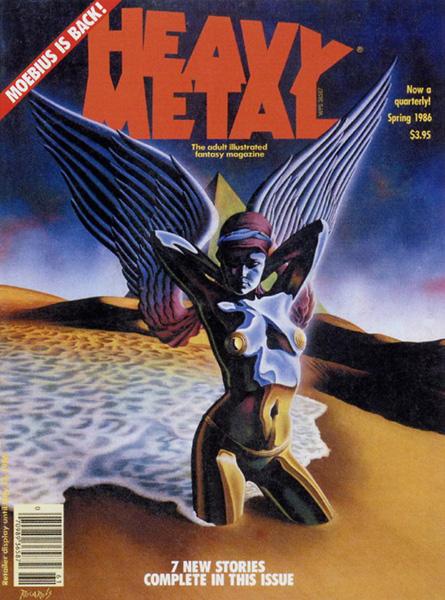Heavy Metal Spring 1986 magazine back issue Heavy Metal magizine back copy Doctor! Doctor! Dream Crazy Monk and other excellent adult comicbook style cartoons magazine