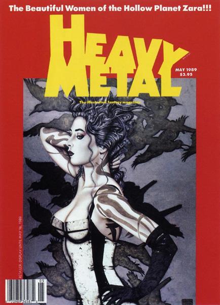 Heavy Metal May 1989 magazine back issue Heavy Metal magizine back copy Exotique cover artist OliviaDeBerardinis in heavymetal magazine backissue