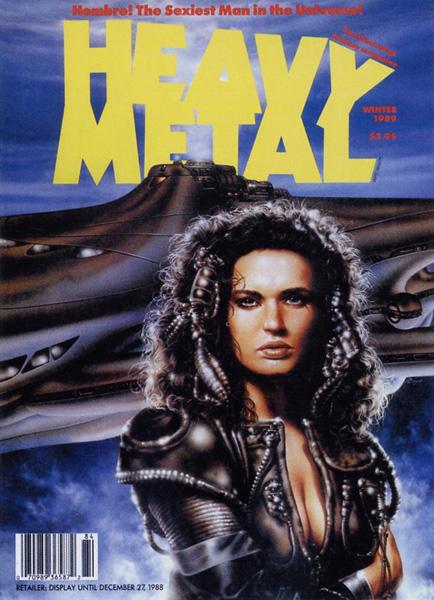 Heavy Metal Winter 1989 magazine back issue Heavy Metal magizine back copy The Dark Lady and The Shanghai Express Affair in Heavy Metal Magazine Back Issue 1989
