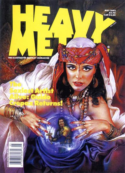 Heavy Metal May 1992 magazine back issue Heavy Metal magizine back copy The Art Of Mickey Mouse gallery in volume 16 number 1 issue of heavy metal magazines