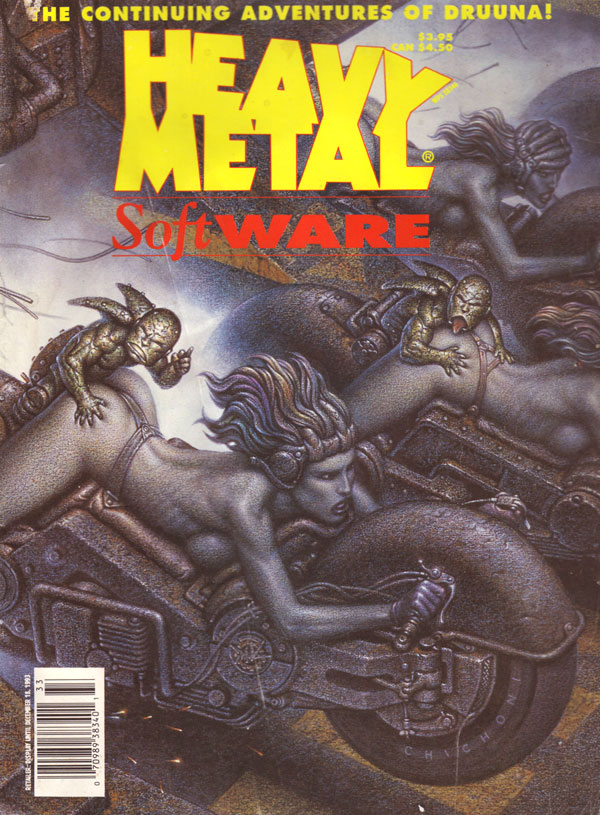 Heavy Metal Summer 1993, SoftWare magazine back issue Heavy Metal magizine back copy heavy metal magazine 1993 back issues erotic graphic novels sexual comic fantasies explicit tales xx
