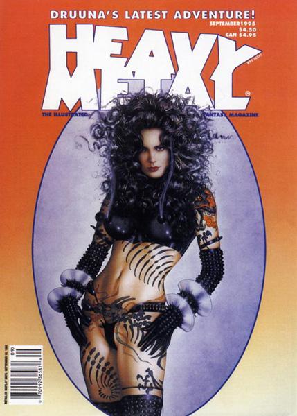 Heavy Metal September 1995 magazine back issue Heavy Metal magizine back copy galleries of illustrated art by renowned artists come together for heavy metal magazine adult art