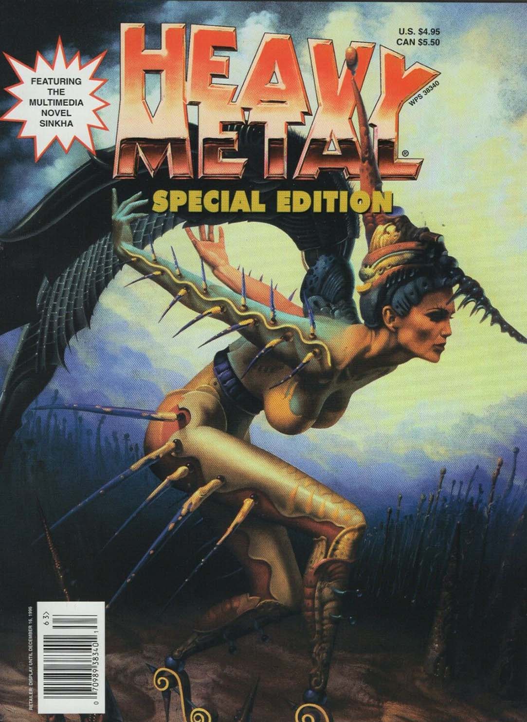 Heavy Metal December 1996 magazine back issue Heavy Metal magizine back copy 