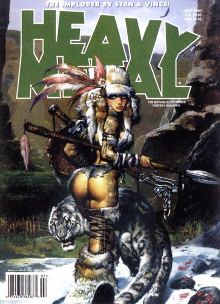 Heavy Metal July 2000 magazine back issue Heavy Metal magizine back copy The Illustrated Adult Fantasy Comic book style magazine titled Heavy Metal