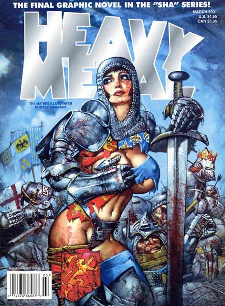 Heavy Metal March 2001 magazine back issue Heavy Metal magizine back copy Dossier: Peering Into Distant Corners by S.C. Ringgenberg Heavy Metals Magas
