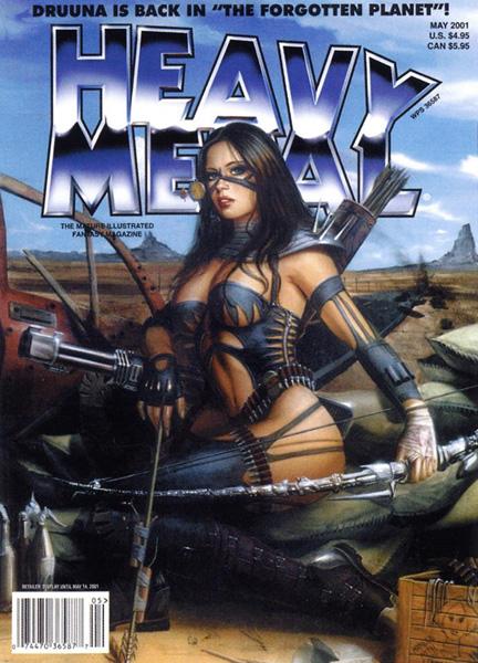 Heavy Metal May 2001 magazine back issue Heavy Metal magizine back copy Fantasy Illustrated Comic Book Style Magazine by Heavy Metal