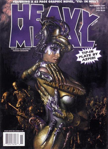 Heavy Metal November 2001 magazine back issue Heavy Metal magizine back copy I'll Just Change Into Something More Comfortable by artist Cinzia Di Felice