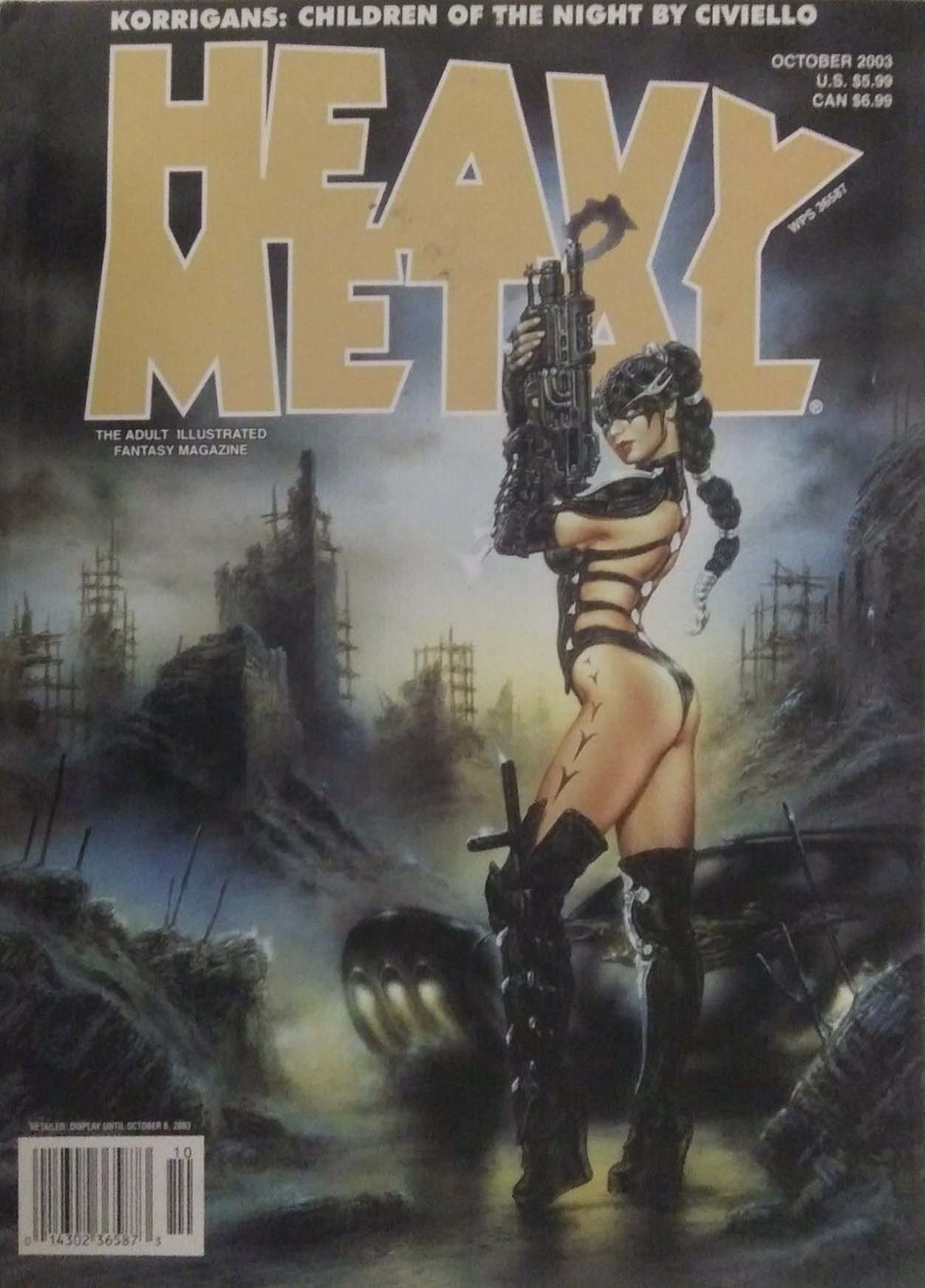 Heavy Metal October 2003 magazine back issue Heavy Metal magizine back copy 