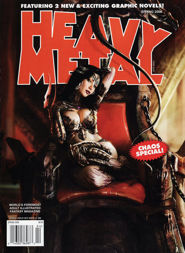Heavy Metal Spring 2008 magazine back issue Heavy Metal magizine back copy heavy metal magazine 2008, the darkest erotic graphic novels, adult comics, adult cartoons, hot art