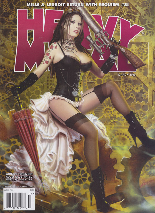 Heavy Metal March 2010 magazine back issue Heavy Metal magizine back copy heavy metal magazine 2010 issues adult illustrated fantasy mag hot erotic fiction torrid toons sexy 