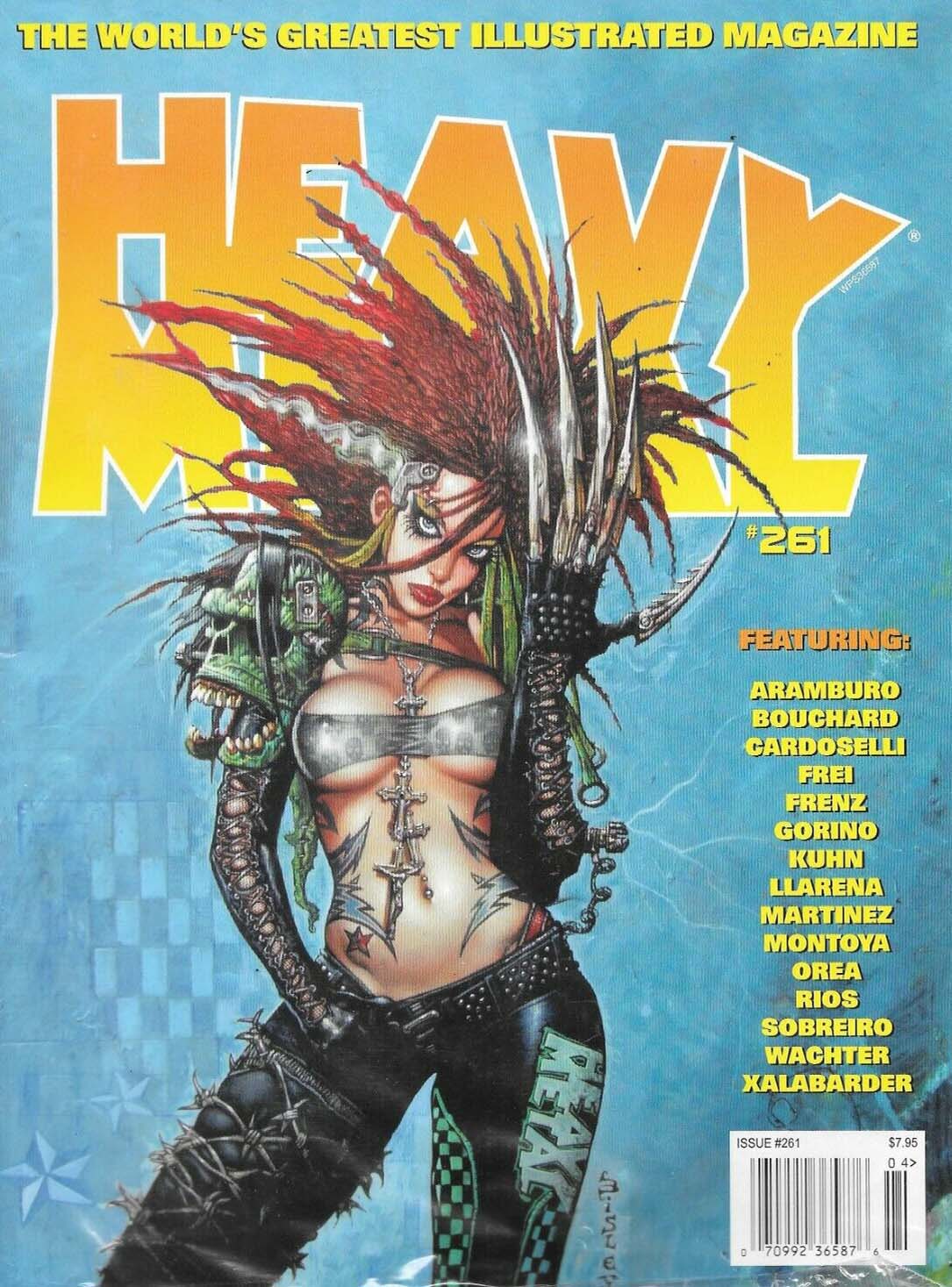 Heavy Metal # 261, January 2013 magazine back issue Heavy Metal magizine back copy 