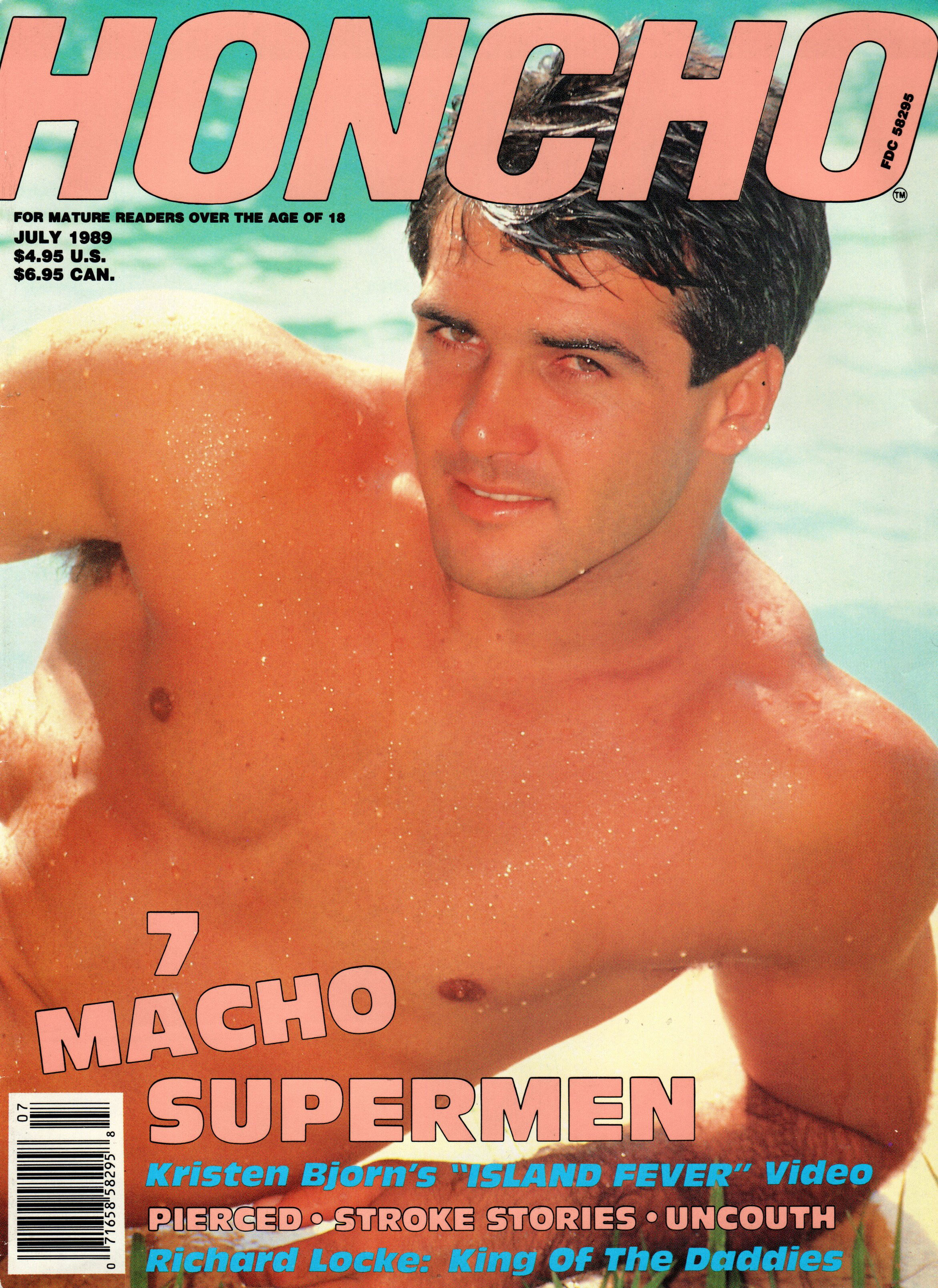 Honcho July 1989 magazine back issue Honcho magizine back copy 