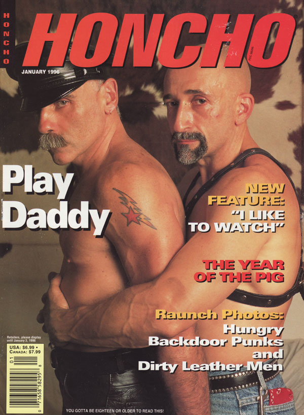 Honcho January 1996 magazine back issue Honcho magizine back copy play daddy new feature i like to watch year of the pig raunch hotos hungry backdoor punks dirty leat