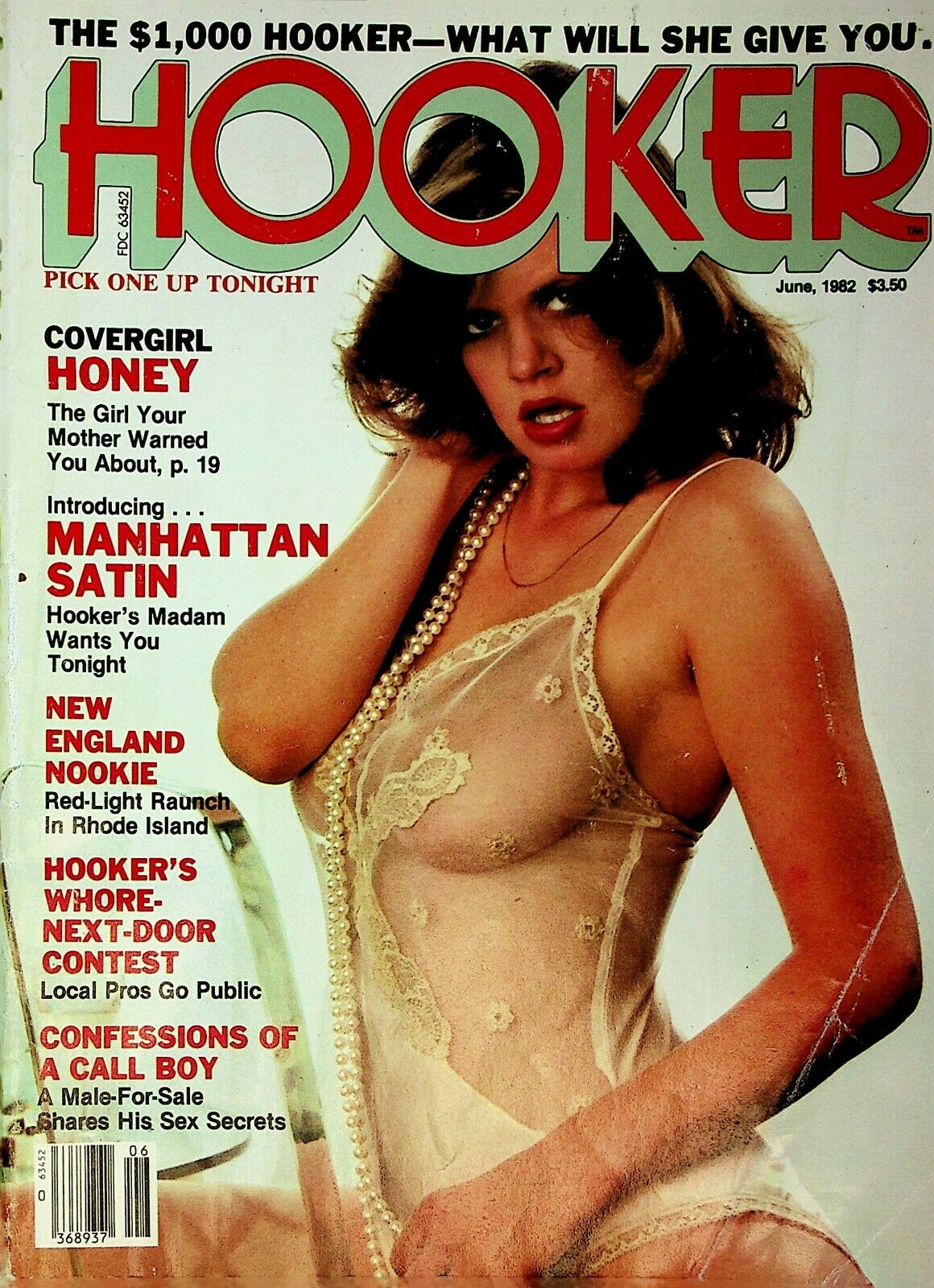 Hooker June 1982 magazine back issue Hooker magizine back copy 