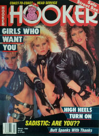 Hooker March 1989 magazine back issue cover image