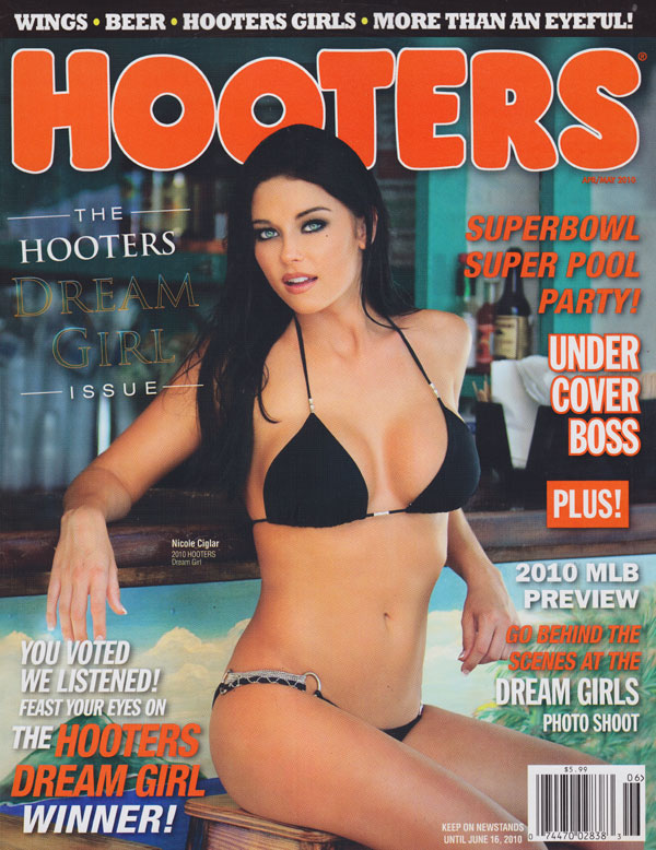 Hooters April/May 2010 magazine back issue Hooters magizine back copy hooters magazine 2010 issues dream girl issue 2010 mlb preview almost nude hot women sports beer win
