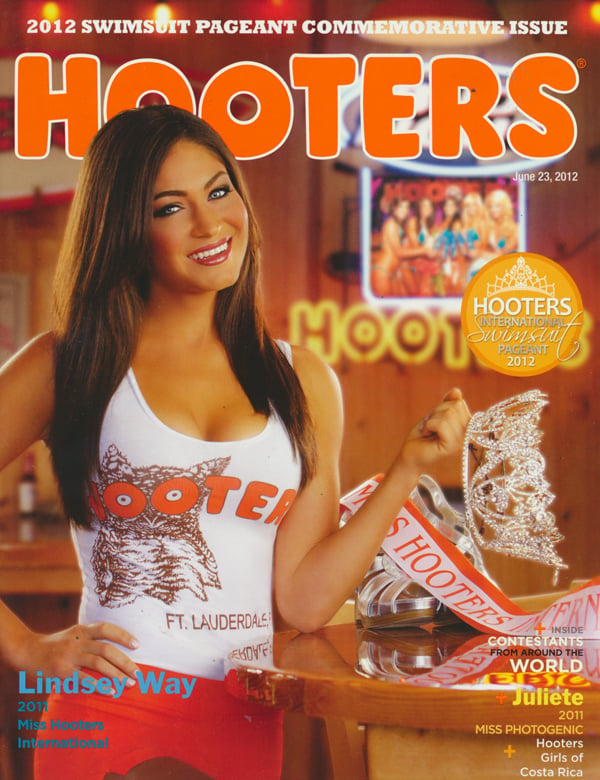 Hooters June 23, 2012 magazine back issue Hooters magizine back copy 