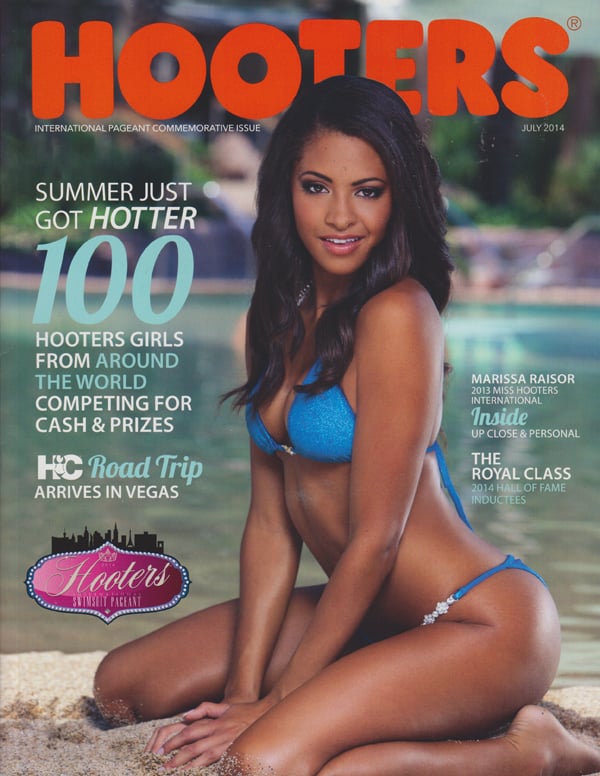 Hooters July 2014 magazine back issue Hooters magizine back copy 