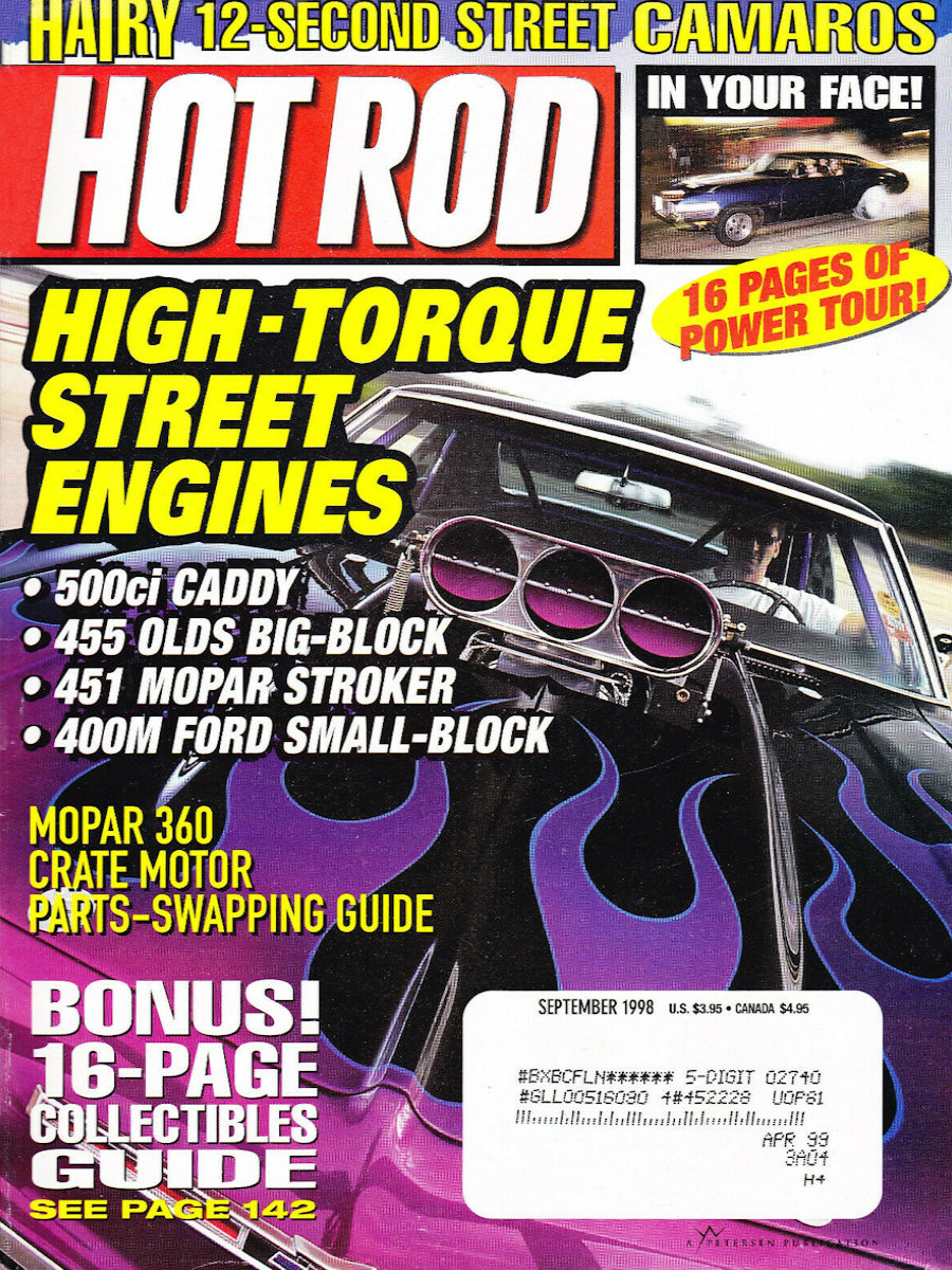 Hot Rod September 1998, , Hairy 12-Second Street Camaros