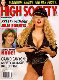 Sandra Scream magazine cover appearance High Society International Edition November 1991
