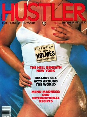 Hustler September 1981 magazine back issue Hustler magizine back copy hustler magazine back issues, amazing ladies nude, star interviews, adult comics, larry flynt,  1981