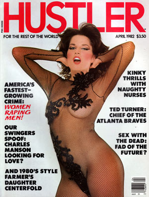 Hustler April 1982 magazine back issue Hustler magizine back copy hustler magazine back issues, amazing ladies nude, star interviews, adult comics, larry flynt,  1982