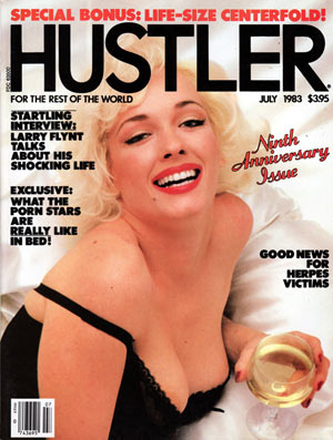 Hustler July 1983 magazine back issue Hustler magizine back copy hustler magazine back issues, amazing ladies nude, star interviews, adult comics, larry flynt,  1983