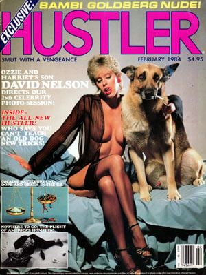 Hustler February 1984 magazine back issue Hustler magizine back copy Hustler February 1984 Adult Pornographic Magazine Back Issue Published by LFP, Larry Flynt Publications. Covergirl Diane Photographed by James Baes.