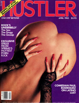Hustler April 1985 magazine back issue Hustler magizine back copy hustler magazine back issues, amazing ladies nude, star interviews, adult comics, larry flynt,  1985