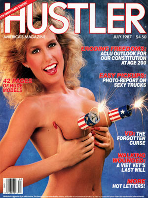 Hustler July 1987 magazine back issue Hustler magizine back copy hustler magazine back issues, amazing ladies nude, star interviews, adult comics, larry flynt,  1987