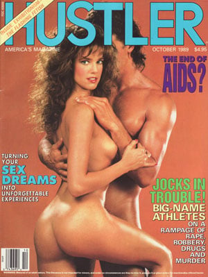 Hustler October 1989 magazine back issue Hustler magizine back copy Hustler October 1989 Adult Pornographic Magazine Back Issue Published by LFP, Larry Flynt Publications. Covergirl Derrick and Racquel Darrian Photographed by Clive McLean.