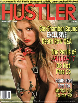 Hustler January 1991 magazine back issue Hustler magizine back copy hustler magazine back issues, amazing ladies nude, star interviews, adult comics, larry flynt,  1991