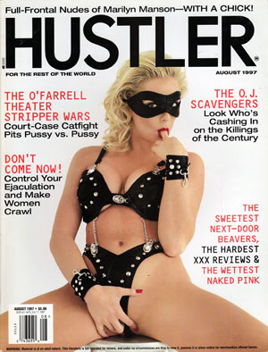 Hustler August 1997 magazine back issue Hustler magizine back copy Hustler August 1997 Adult Pornographic Magazine Back Issue Published by LFP, Larry Flynt Publications. Covergirl Madonna Look Alike.