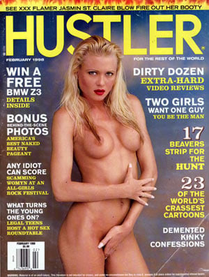 Hustler February 1998 magazine back issue Hustler magizine back copy Hustler February 1998 Adult Pornographic Magazine Back Issue Published by LFP, Larry Flynt Publications. Covergirl & Honey of the Month Centerfold April Photographed by Matti Klatt.