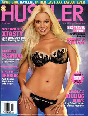 Hustler June 2004 magazine back issue Hustler magizine back copy Hustler June 2004 Adult Pornographic Magazine Back Issue Published by LFP, Larry Flynt Publications. Covergirl & Honey of the Month Centerfold Carmen Luvana Photographed by Matti Klatt.