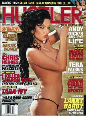 Hustler September 2007 magazine back issue Hustler magizine back copy Hustler September 2007 Adult Pornographic Magazine Back Issue Published by LFP, Larry Flynt Publications. Covergirl Lanny Barby Photographed by Suze Randall.