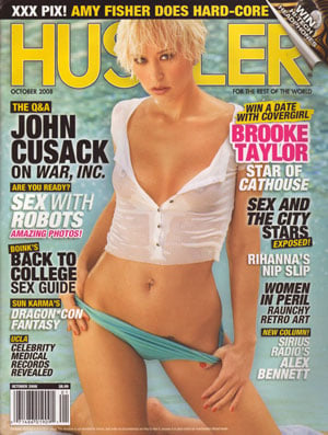 Hustler October 2008 magazine back issue Hustler magizine back copy Hustler October 2008 Adult Pornographic Magazine Back Issue Published by LFP, Larry Flynt Publications. Covergirl & Honey of the Month Centerfold Brooke Taylor Photographed by Mark Lit.