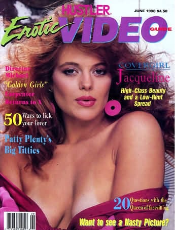 Hustler Erotic Video Guide June 1990 magazine back issue Hustler Erotic Video Guide magizine back copy Hustler Erotic Video Guide June 1990 Adult Pornographic Magazine Back Issue Published by LFP, Larry Flynt Publications. Covergirl Jacqueline High - Class Beauty And A Low - Rent Spread.