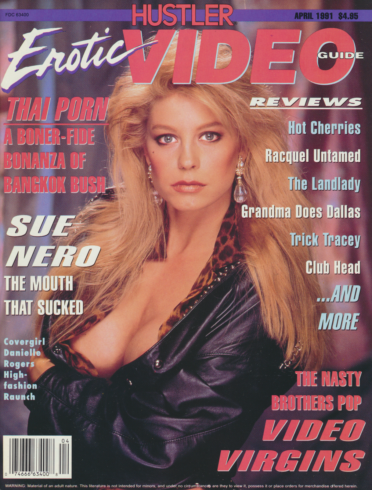 Hustler Erotic Video Guide April 1991 magazine back issue Hustler Erotic Video Guide magizine back copy Hustler Erotic Video Guide April 1991 Adult Pornographic Magazine Back Issue Published by LFP, Larry Flynt Publications. Covergirl Danielle Rogers.
