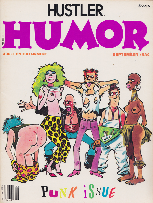 Hustler Humor September 1982 magazine back issue Hustler Humour magizine back copy Chow Time,The Bood Tube,Bad Girls,Punk Issue,CARTOON FEATURE,ARNOLD & MARTHA,tasteless