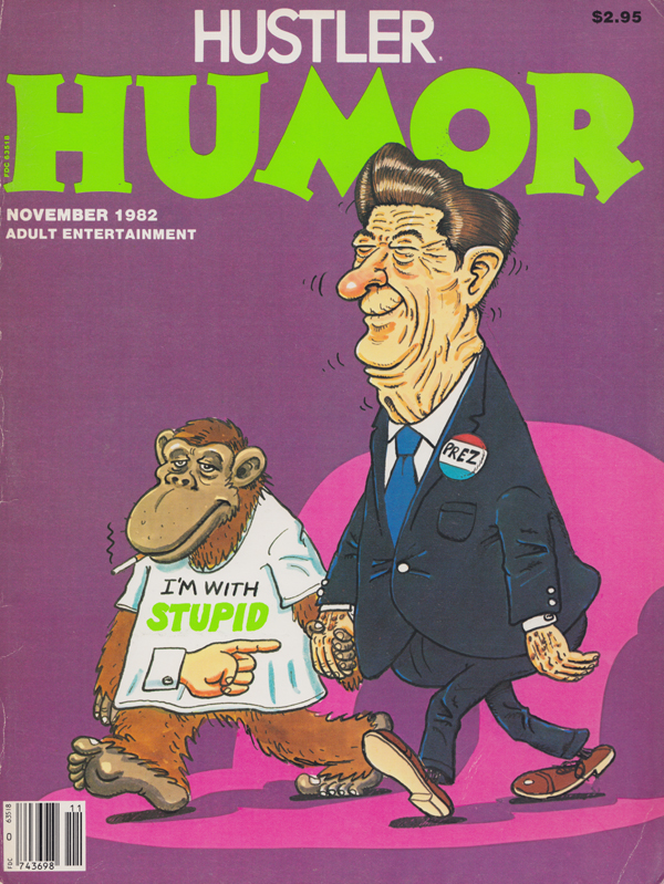 Hustler Humor November 1982 magazine back issue Hustler Humour magizine back copy Arnold and Martha,Toys For Twats,The Angler,Heaven Help Us,tasteless dirty jokes,NO DOGS