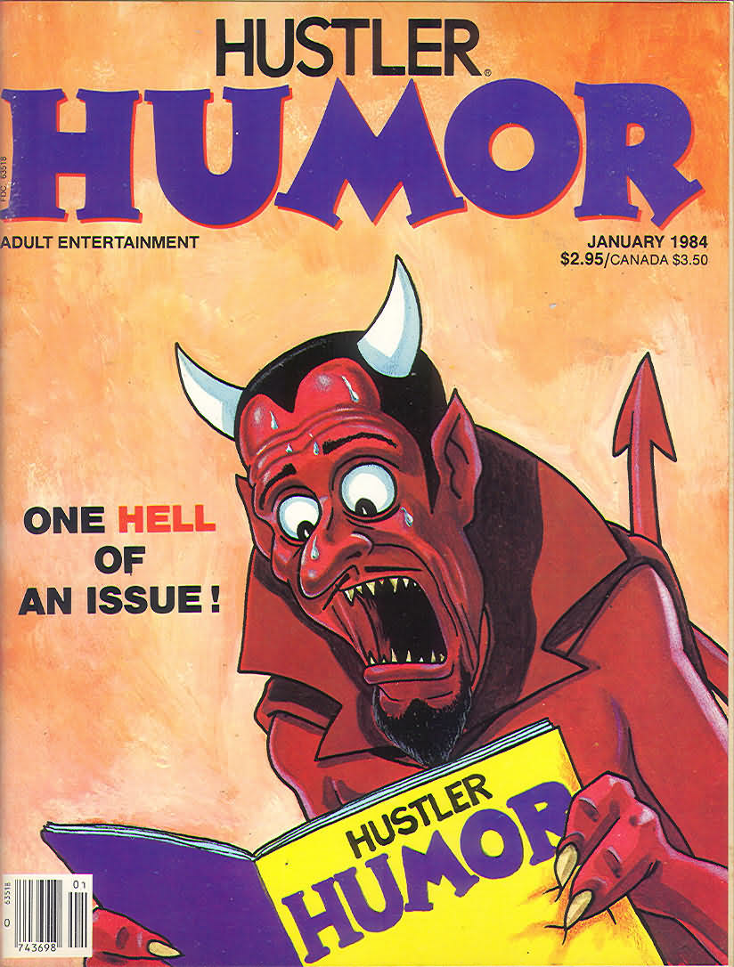 Hustler Humour January 1984 magazine back issue Hustler Humour magizine back copy Hustler Humour January 1984 Adult Pornographic Magazine Back Issue Published by LFP, Larry Flynt Publications. Adult Entertainment.