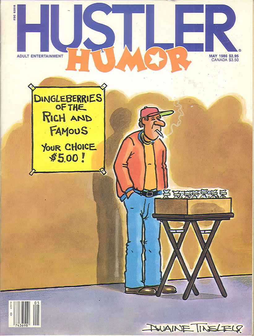 Hustler Humour May 1986 magazine back issue Hustler Humour magizine back copy Hustler Humour May 1986 Adult Pornographic Magazine Back Issue Published by LFP, Larry Flynt Publications. Adult Entertainment.
