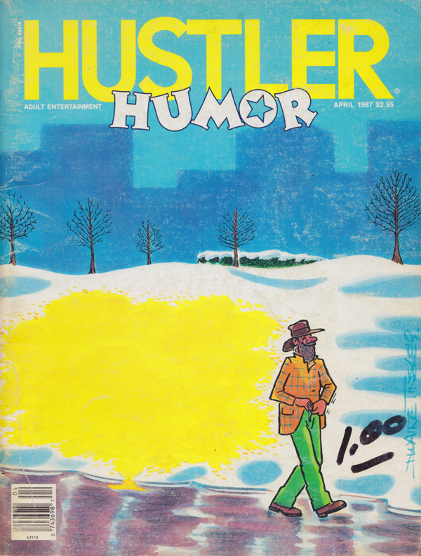 Hustler Humor April 1987 magazine back issue Hustler Humour magizine back copy Childish Behavior,Pros and Johns,Video Madness,THUNDER BUNS,IT'S A ZOO,PREHIS-TERICS