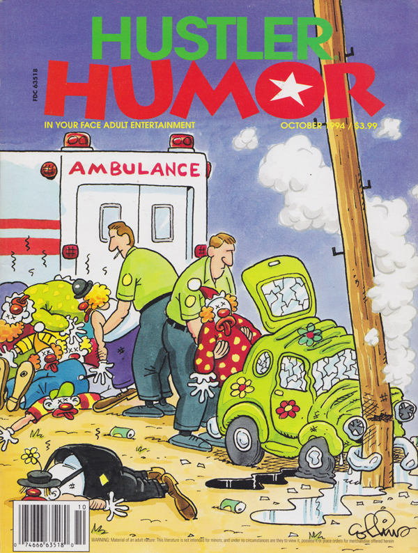 Hustler Humor October 1994 magazine back issue Hustler Humour magizine back copy Toon Network,The Voyeurs,Hitched & Bitched, Gal Talk,DESK SETS,WOMEN WHO HAVE FUCKED