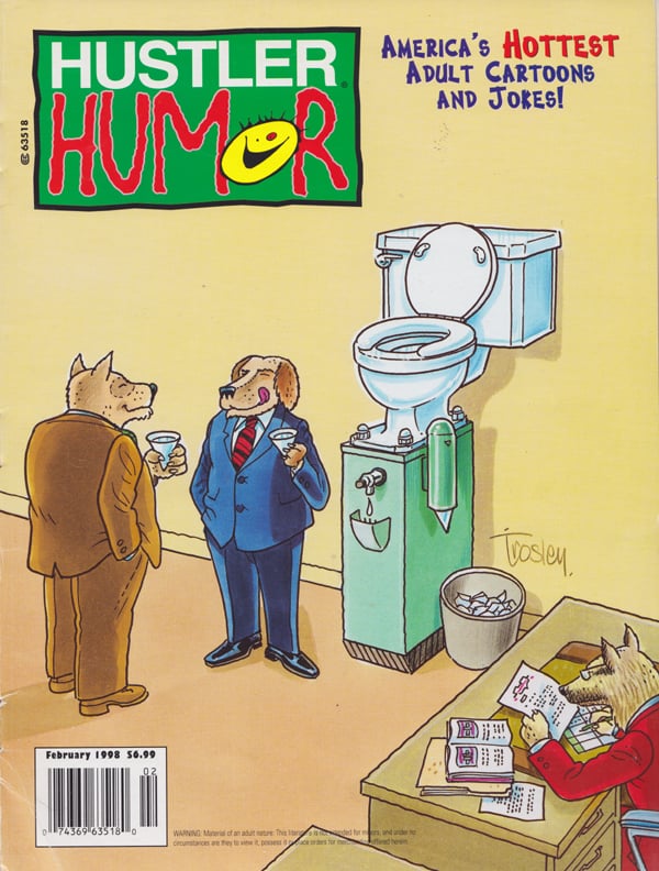Hustler Humor February 1998 magazine back issue Hustler Humour magizine back copy Adult cartoons & jokes,tasteless jokes,Shakin' and Bakin with The Demondogs,Hangin' Out with Bille
