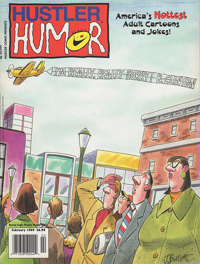 Hustler Humour February 1999 magazine back issue Hustler Humour magizine back copy Hustler Humour February 1999 Adult Pornographic Magazine Back Issue Published by LFP, Larry Flynt Publications. America's Hottest Adult Cartoons And Jokes.
