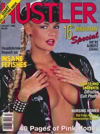 Clive McLean magazine cover appearance Hustler International August 1990