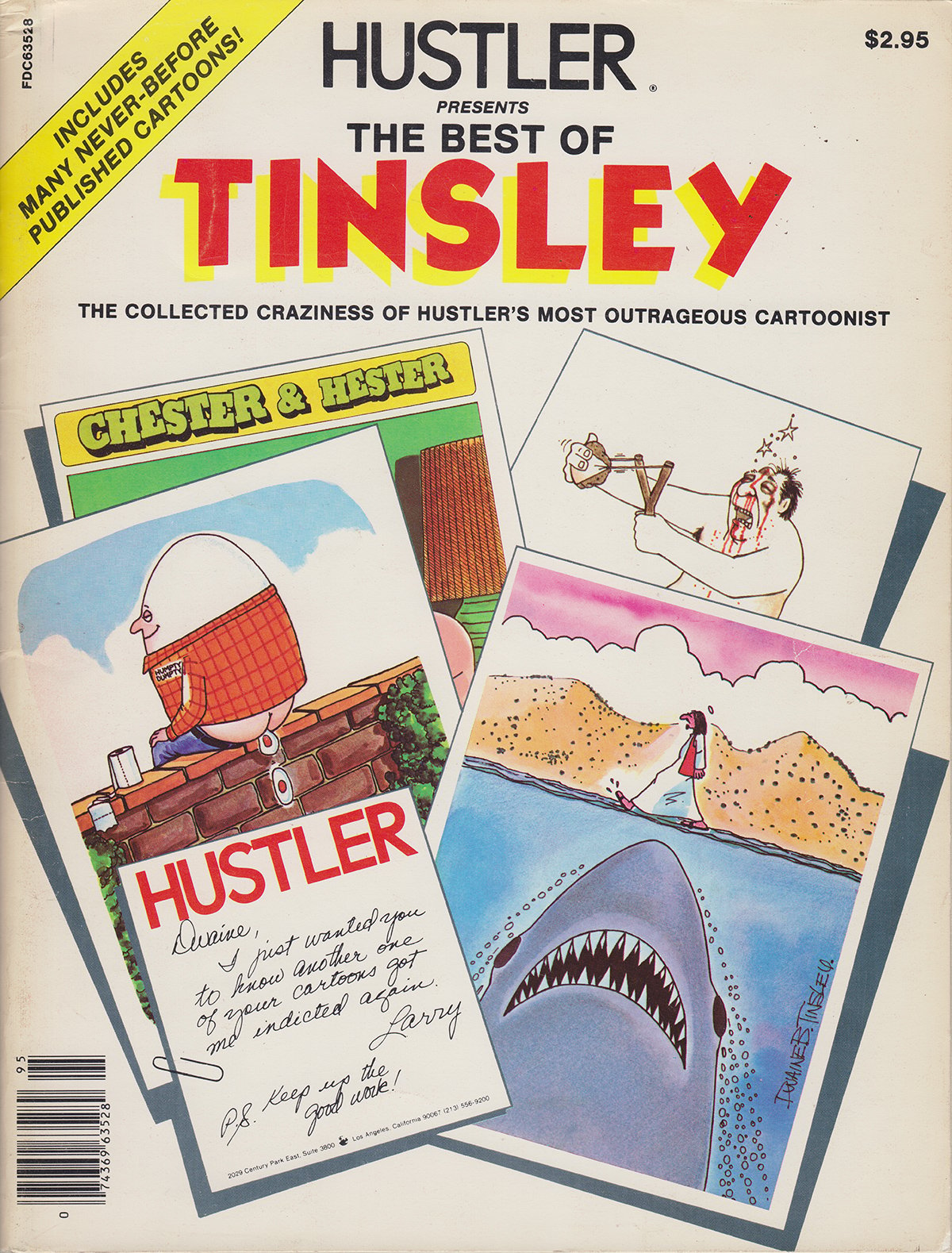 Hustler Presents The Best of Tinsley # 1 magazine back issue Hustler Presents magizine back copy Hustler Presents The Best of Tinsley # 1 Adult Pornographic Magazine Back Issue Published by LFP, Larry Flynt Publications. Covergirl Dwaine Tinsley Cartoons (Not Nude) .